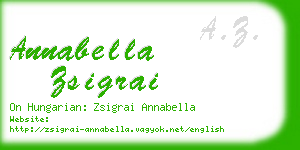 annabella zsigrai business card